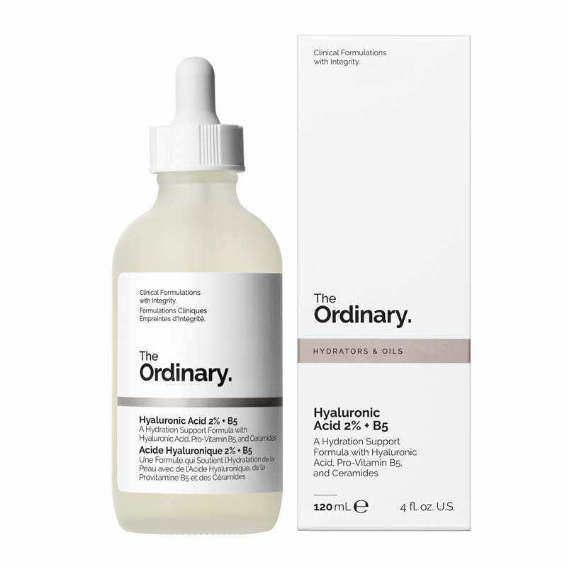 The Ordinary Hyaluronic Acid 2% + B5 | now with 5 different kinds of Hyaluronic Acid | visibly smooths and plumps skin | restores comfort to dry, tight skin | added Ceramides support the skin's natural hydration barrier and improve skin barrier function | Supersize | 120ml