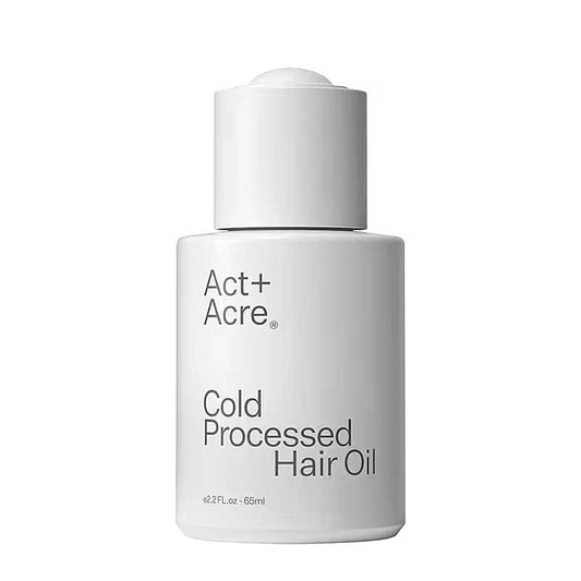 Act+Acre Cold Processed Hair Oil | repairs damage | mends split ends | restores vitality | locks | nourishing | Argan Oil | Meadowfoam Seed Oil | Squalene | straight | wavy | curly | dryness | frizz