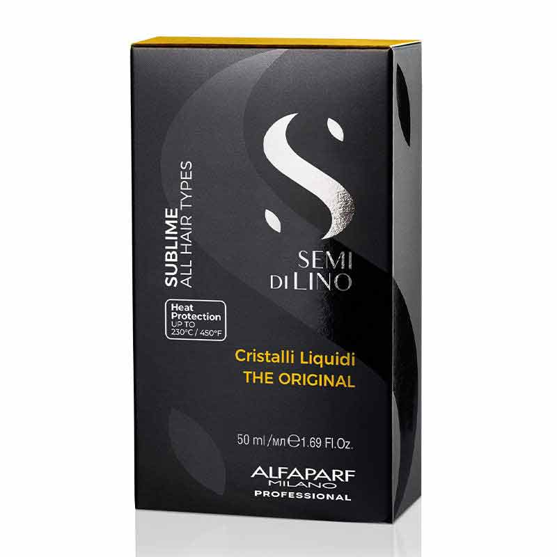 Alfaparf Milano Professional Semi Di Lino Sublime Cristalli Liquidi | heat protectant | hair oil | 230 degree heat protection | shiny hair