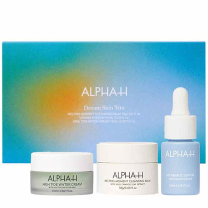 Alpha-H Dream Skin Trio, Skincare gift set, cleansing balm, vitamin b serum, water cream