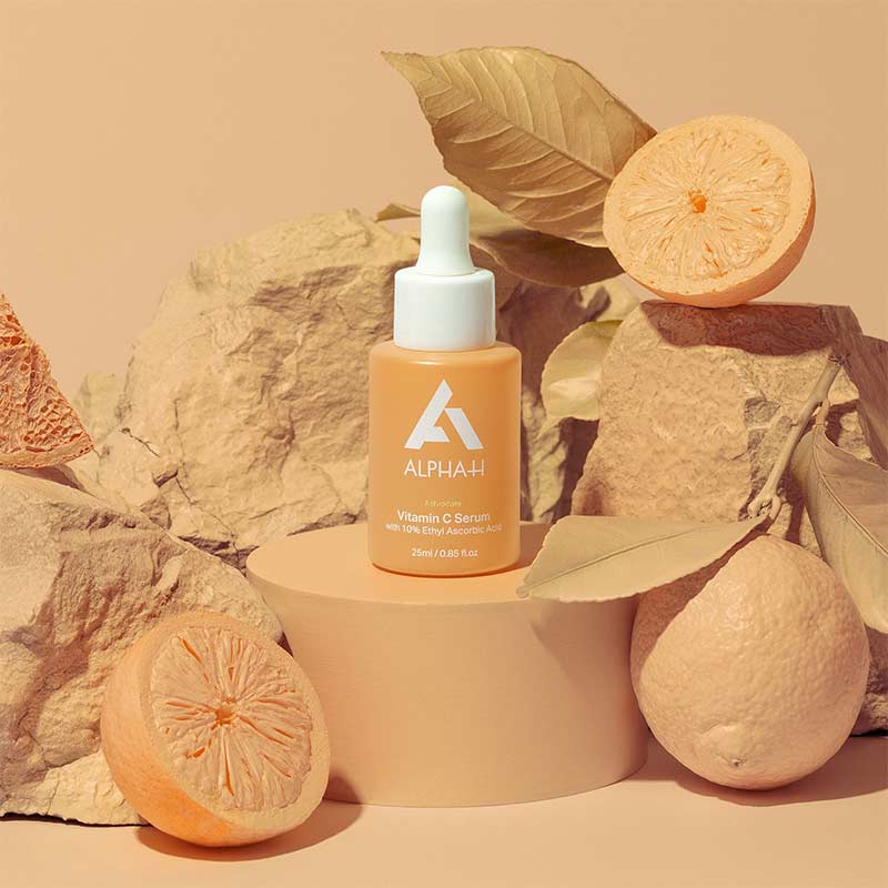 Alpha-H Vitamin C Serum with 10% Ethyl Ascorbic Acid | orange extract facial serum | alpha-h vitamin serum rebrand