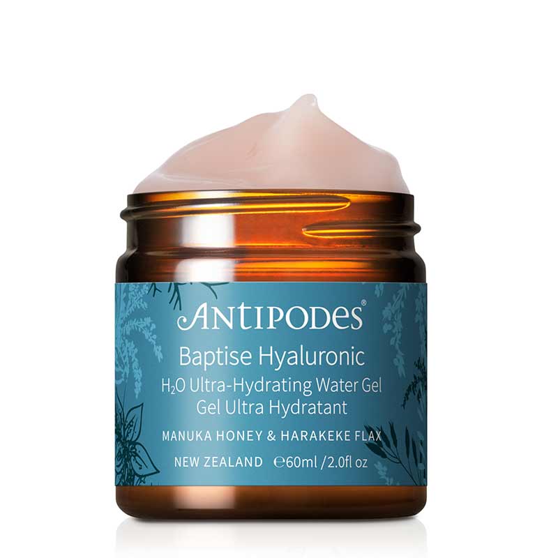 Antipodes Baptise Ultra-Hydrating Water Gel | manuka honey | hyarulonic acid | hydrating facial treatment