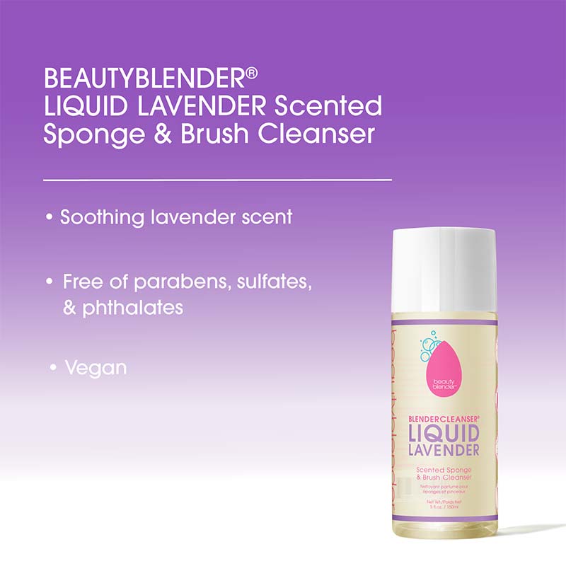 Beautyblender Blendercleanser Liquid Lavender Makeup Sponge and Brush Cleanser | beauty blender cleaner | makeup sponge cleaner | beauty blender liquid lavender | sponge and brush cleanser 