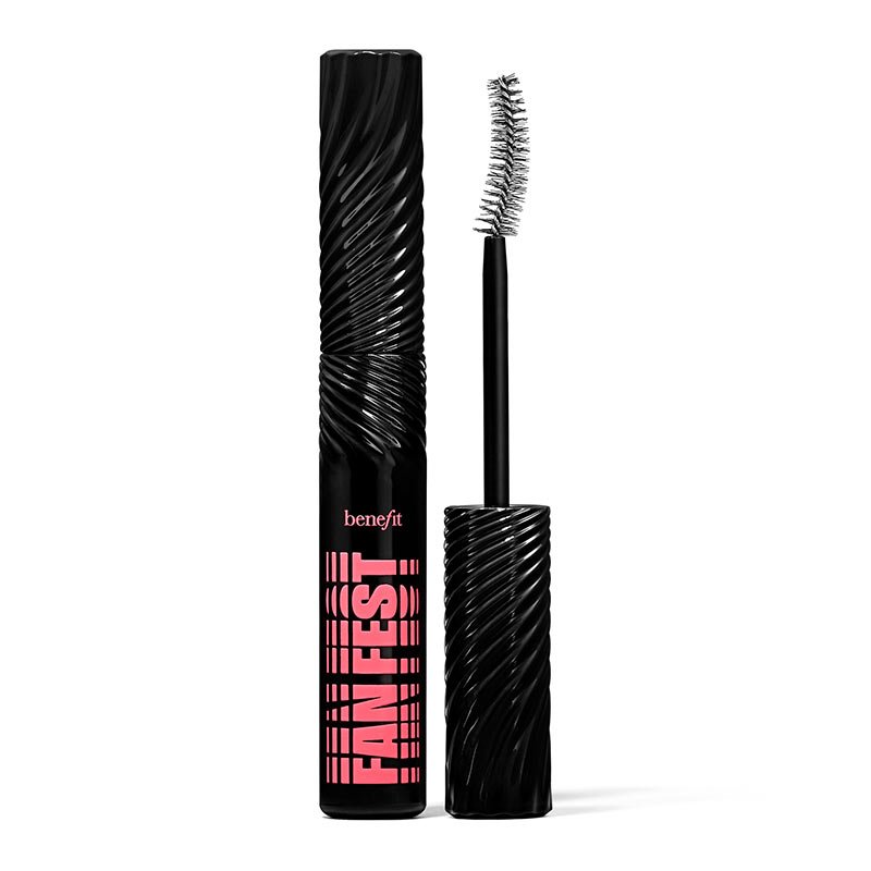 Benefit Cosmetics Fan Fest Mascara | eyes | define | eyelashes | fanned out lashes | black | dark | curved wand 