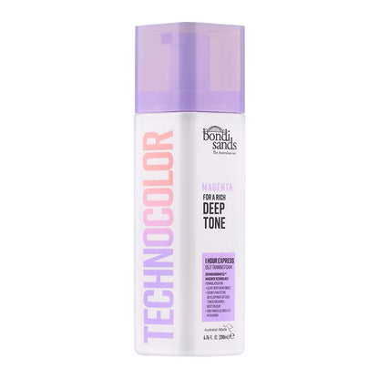 Bondi Sands Technocolour Magenta 1 Hour Express Self Tan | bondi sands | technocolour | self tan | deep tone tan | medium tan | hydrating tan | tanning mousse 