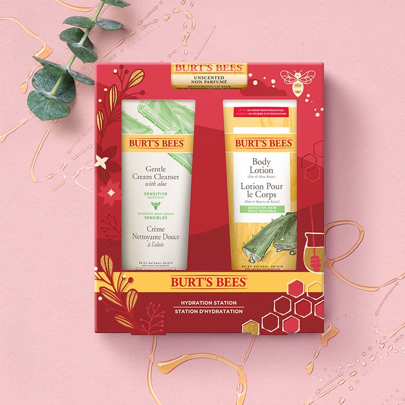  Burt’s Bees | Hydration Station | thirst-quenching gift set | lips and body | intense hydration | cleanser | body lotion | lip balm | skincare lover