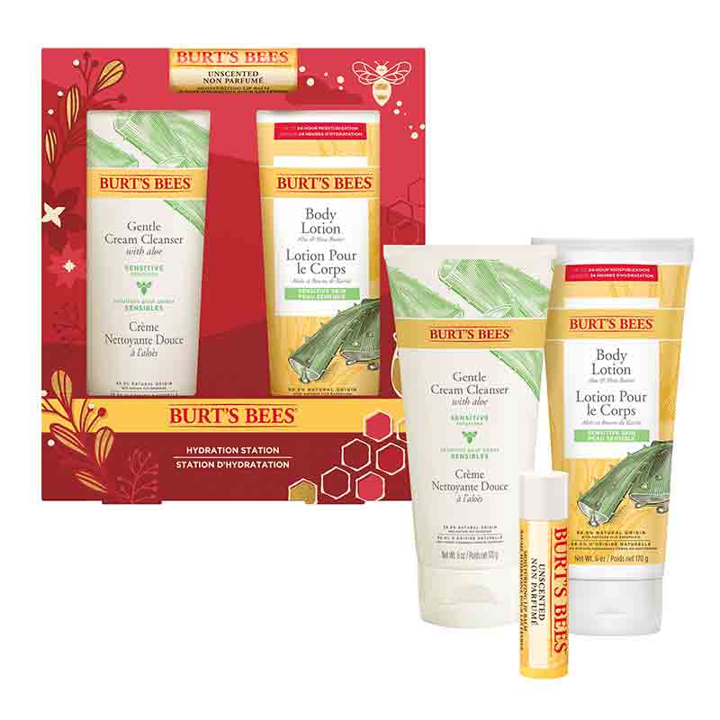  Burt’s Bees | Hydration Station | thirst-quenching gift set | lips and body | intense hydration | cleanser | body lotion | lip balm | skincare lover