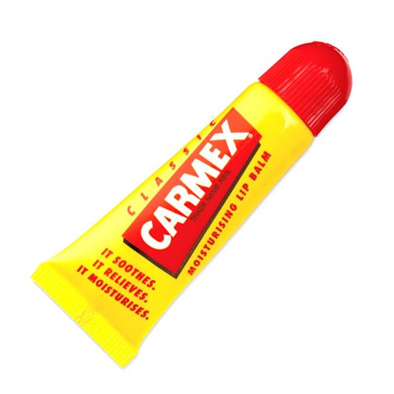 Carmex Classic | Lip Balm | Tube | repairs | protects | lips | caring | dry | chapped | hydrated | iconic | soften | nourish | hydrate | relieve | protection | glides on | camphor | comforting | soothing | relieving irritation | beeswax | lanolin | salicylic acid 