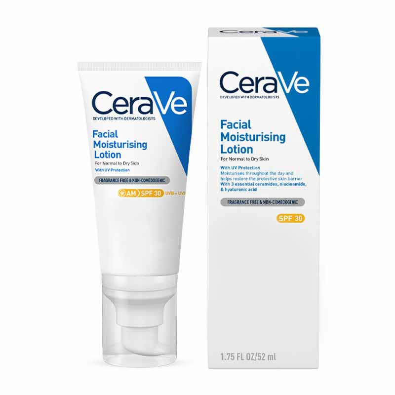 CeraVe, AM Facial Moisturising Lotion SPF 30, Moisturiser, SPF30, Facial moisturising lotion, normal to dry skin, spf30, Cerave skincare, best cerave moisturiser 