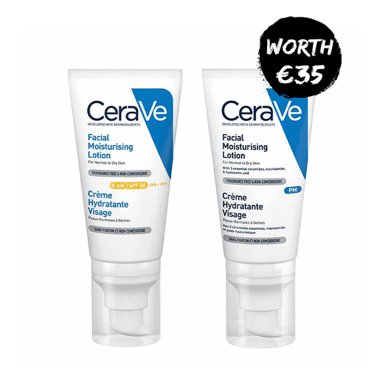 Cerave, moisturiser, spf, am, pm, duo, day and night cream