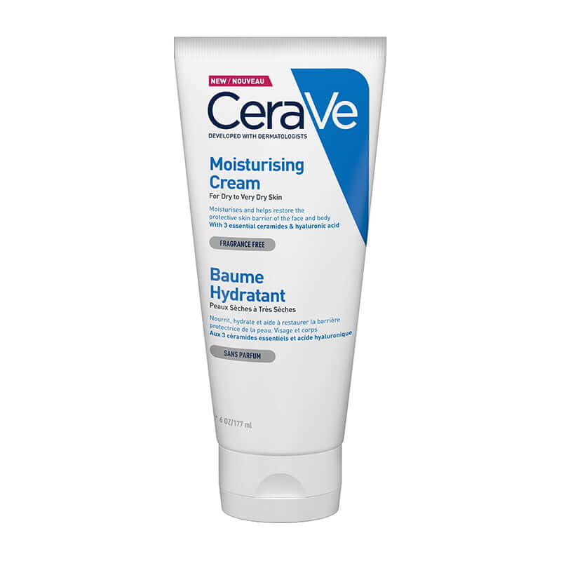 Cerave moisturising cream, suitable for dry to very dry skin, tube of cream