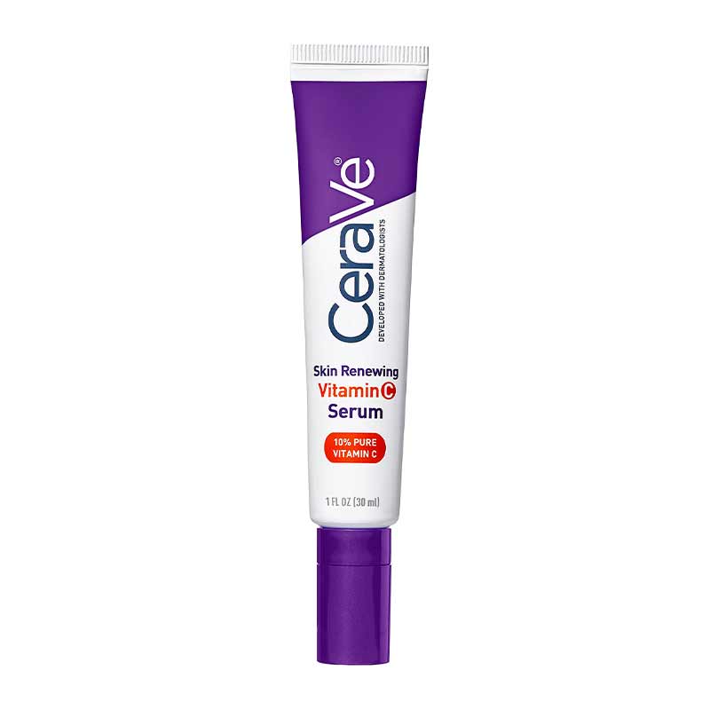 CeraVe Skin Renewing 10% Pure Vitamin C Serum, skincare for dull skin, skin brightening,