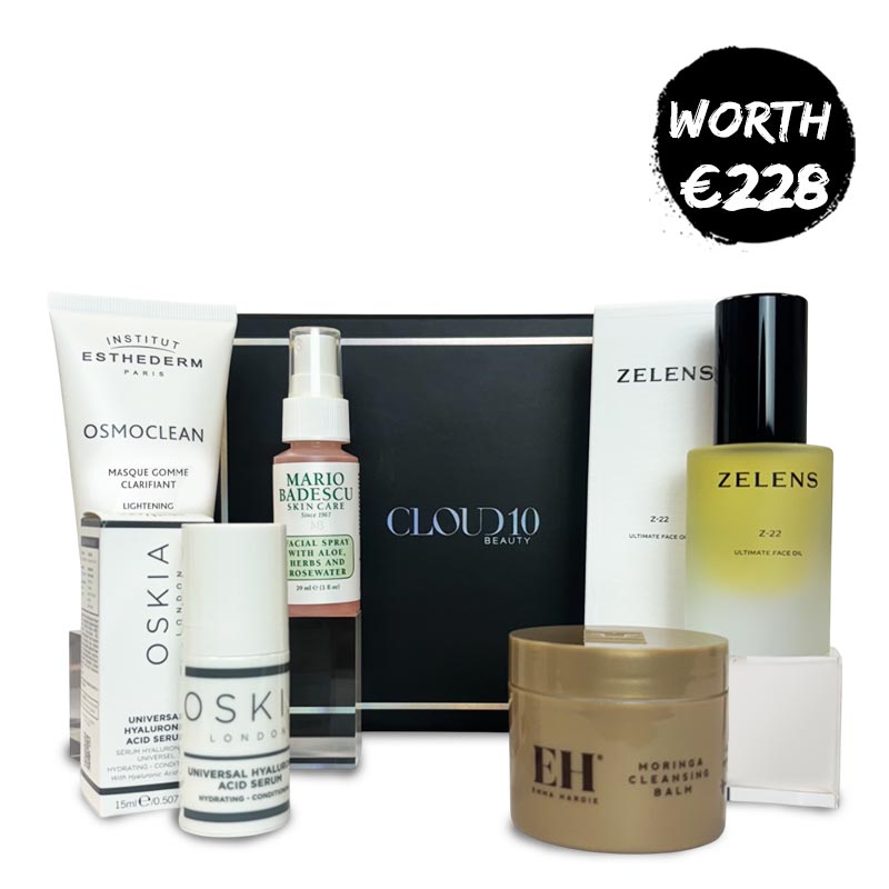 Cloud 10 Beauty #LuxurySkinEdit Gift Set, luxury skincare, OSKIA, Emma Hardie, Zelens, Mario Badescu, Institut Esthederm