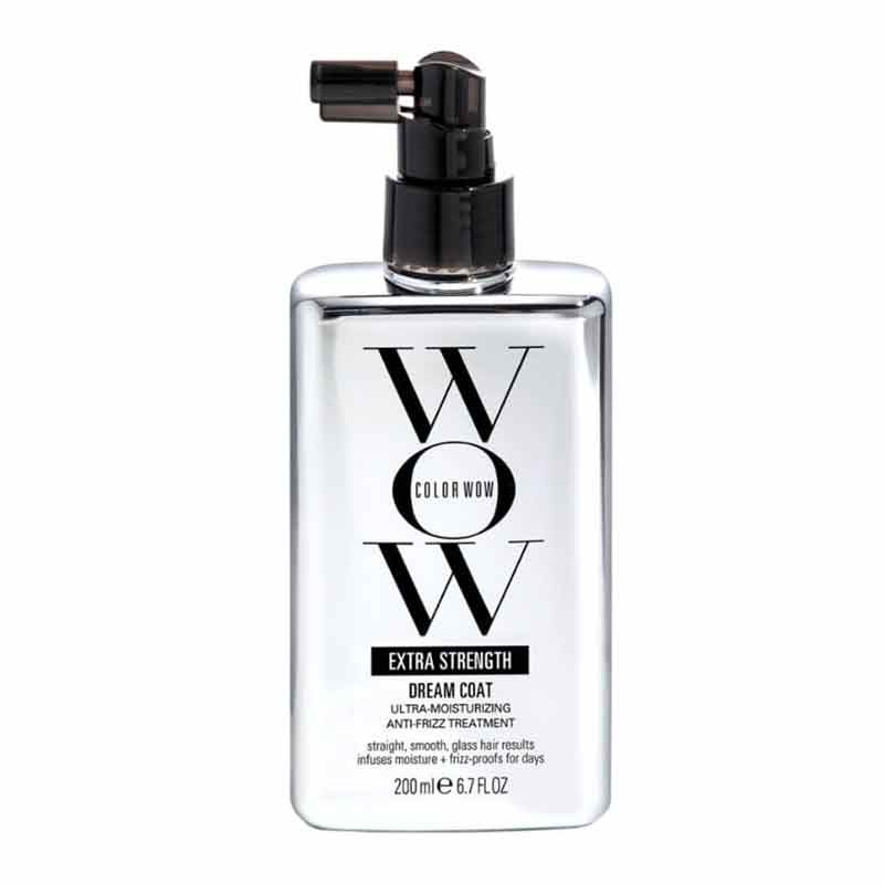 Color Wow, Color Wow Extra Strength Dream Coat Anti Frizz Treatment, frizz control, anti-humidity spray, curly hair care, coily hair treatment, sleek hair, glossy finish, moisture lock, frizz-free hair, heat-activated, waterproof hair, smooth hair, hair protectant, humidity shield, long-lasting shine, curly hair hydration, hair smoothing spray, anti-frizz solution, salon hair results, humidity-proof, lightweight formula