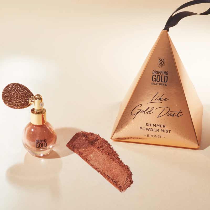 SOSU by Suzanne Jackson Dripping Gold Like Gold Dust Shimmer Powder Mist Tree Hanger