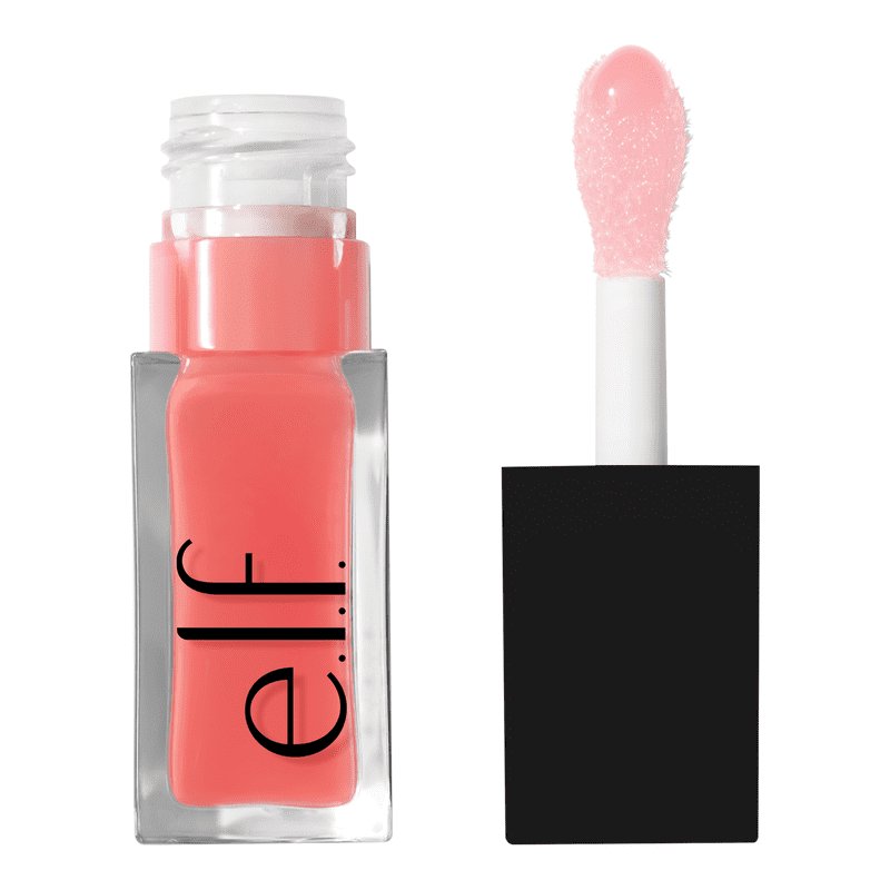 e.l.f. Glow Reviver Lip Oil | Tinted lip oil | High-shine finish | Hydrates lips | Enhances natural colour | Oversized plush cushion applicator | Sheer wash of colour | Minty scent | Wear alone or over lipstick | Vegan & Cruelty-Free | Pink Quartz