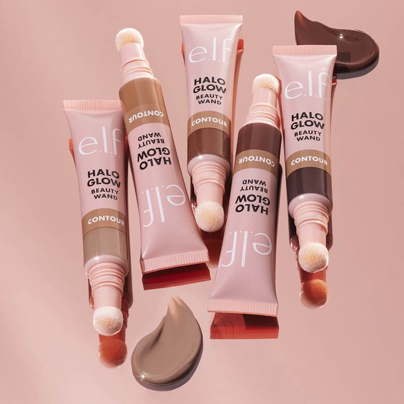 e.l.f. | Halo Glow | Contour | Beauty Wand | liquid contour | easy-to-use | cushion-tip applicator | naturally sculpted complexion | radiant | buildable colour | 2% squalane | hydrated | define | sculpt