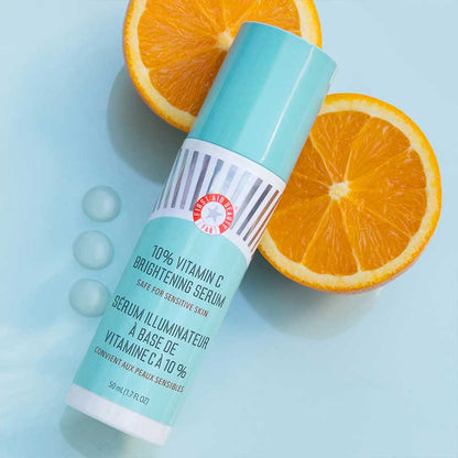 First Aid Beauty 10% Vitamin C Brightening Serum | Brightens and Visibly Firms | Lightweight and Non-Comedogenic | Minimizes Irritation, Clogged Pores, and Stickiness