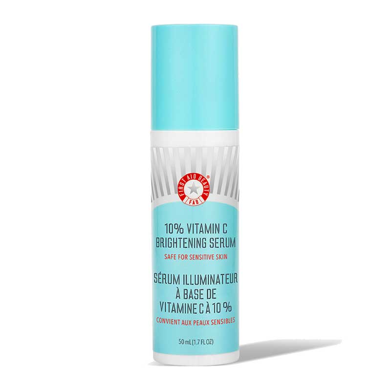 First Aid Beauty 10% Vitamin C Brightening Serum | Brightens and Visibly Firms | Lightweight and Non-Comedogenic | Minimizes Irritation, Clogged Pores, and Stickiness