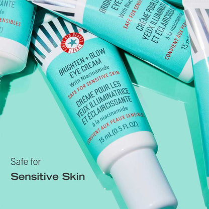 First Aid Beauty Brighten + Glow Eye Cream with Niacinamide | Instantly Illuminates and Hydrates | Gradually Brightens and Reduces Appearance of Dark Circles | Enriched with Niacinamide