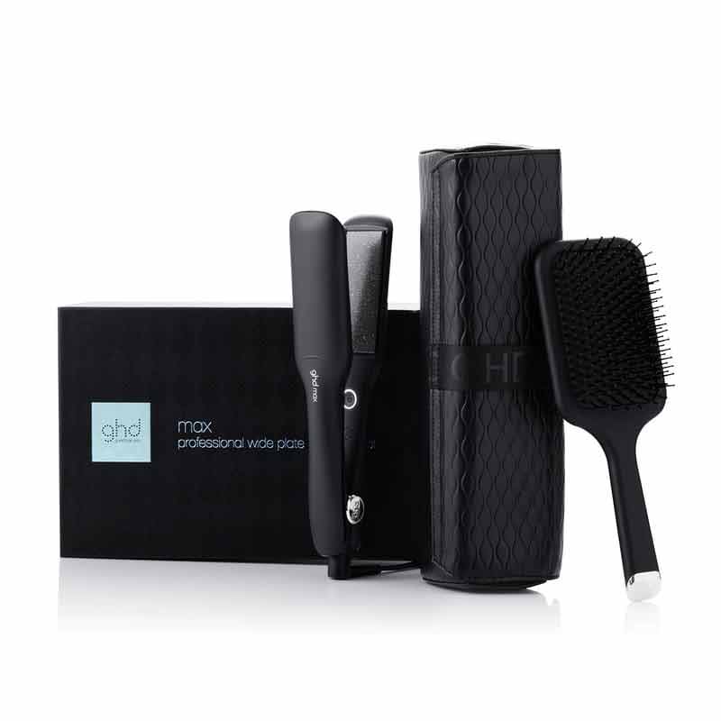 ghd Max Wide Plate Hair Straightener Gift Set, hair care gift set, christmas gifting, ghd hair straightener