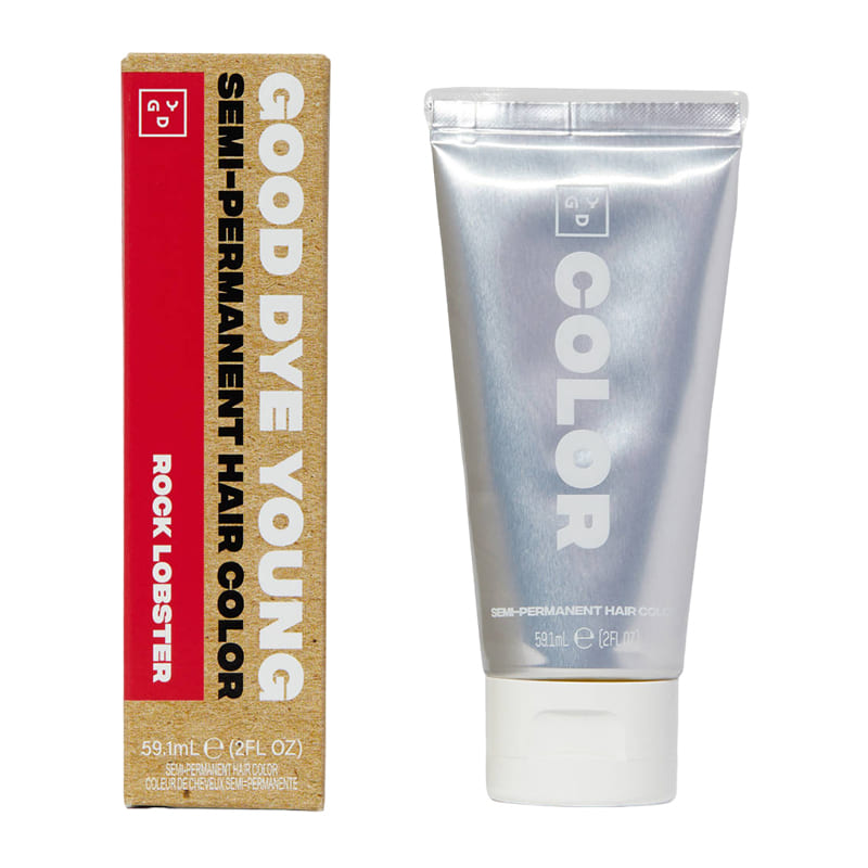 Good Dye Young | Semi-Permanent Hair Colour | Rock Lobster | perfect pop of colour | money pieces | buzzcuts | bangs | dip-dyes | 59.1ml | salon-grade pigments | non-toxic formula | ultra-vibrant colour | 7-24 washes | super conditioning | high-quality cream base | hydrating hair mask | essential oil benefits