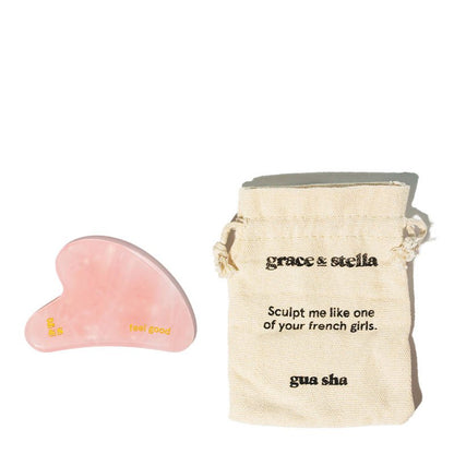 Grace and Stella Depuff and Sculpt Gua Sha | body's natural cleansing system | heart shaped beauty tool | dermatologist approved beauty tool