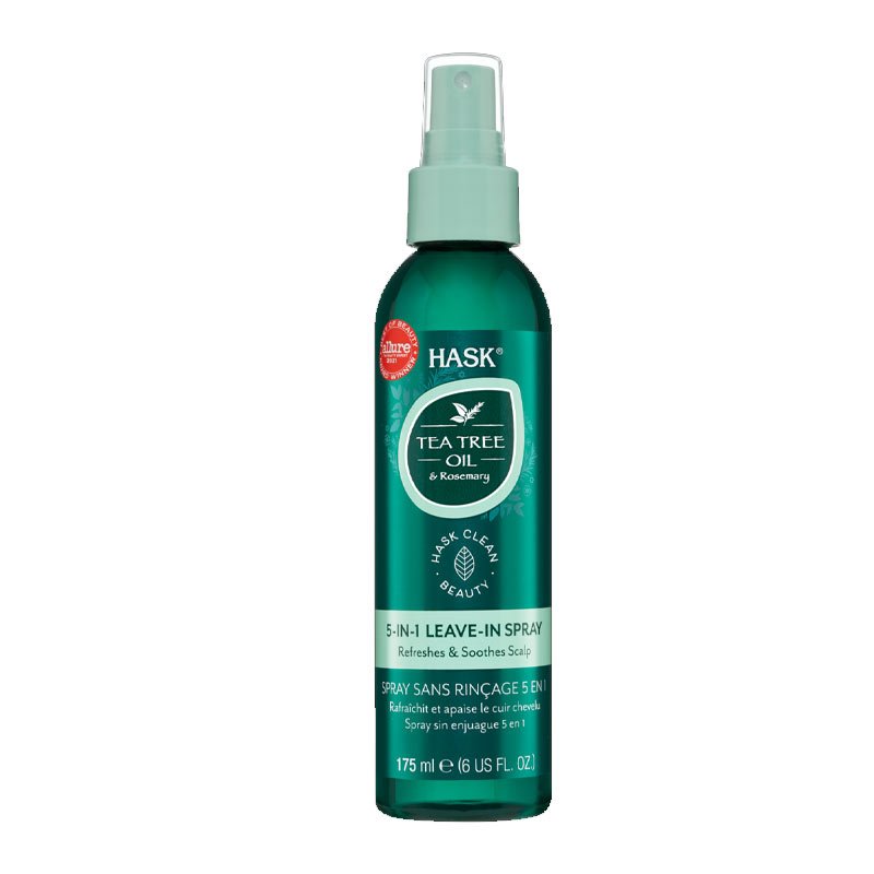 Hask Tea Tree & Rosemary 5-in-1 Spray | refresh and sooth the scalp with spray