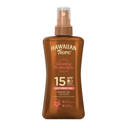 Hawaiian Tropic Glowing Protection Dry Oil Spray SPF 15 | body oil | tan oil for body