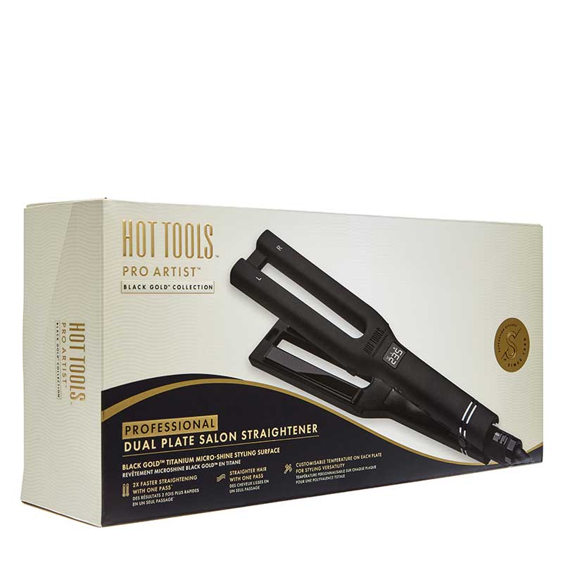 Hot Tools Professional Black Gold 1 inch Salon Flat Iron Straightener Curler hot New