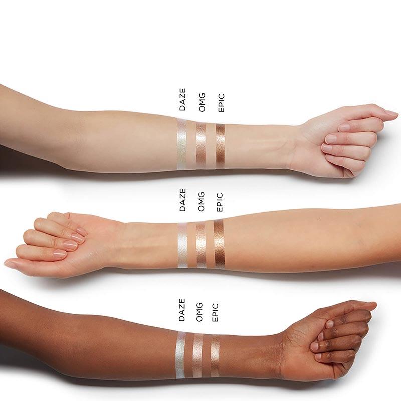 Illamasqua Beyond Liquid Highlighter | contour make up | arm swatches