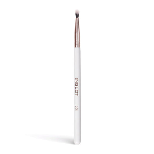 Inglot Feather Luxe Detailer Blending Brush 208 |  The Feather Luxe Brush Collection | eye brush | Detailed blending eye brush | Buff, blend & smoke | vegan friendly | cruelty free | synthetic brush