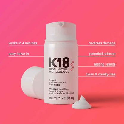 K18 Leave-In Molecular Repair Hair Mask, Hair mask for damaged hair, air repair, K18 value set