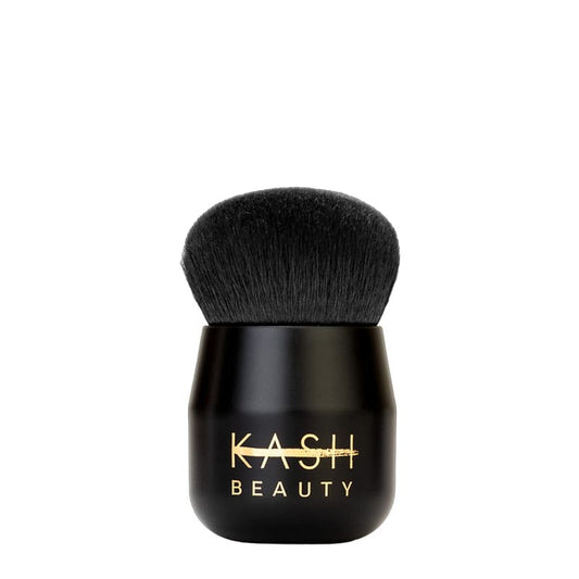 Kash Beauty Kabuki Brush | go-to | makeup tool | flawless finish | multi-tasker | ideal for applying Liquid Silk | luscious shine | effortlessly applying cream and powder products | ultra-soft bristles | seamlessly blend | skin | flawless | airbrushed look