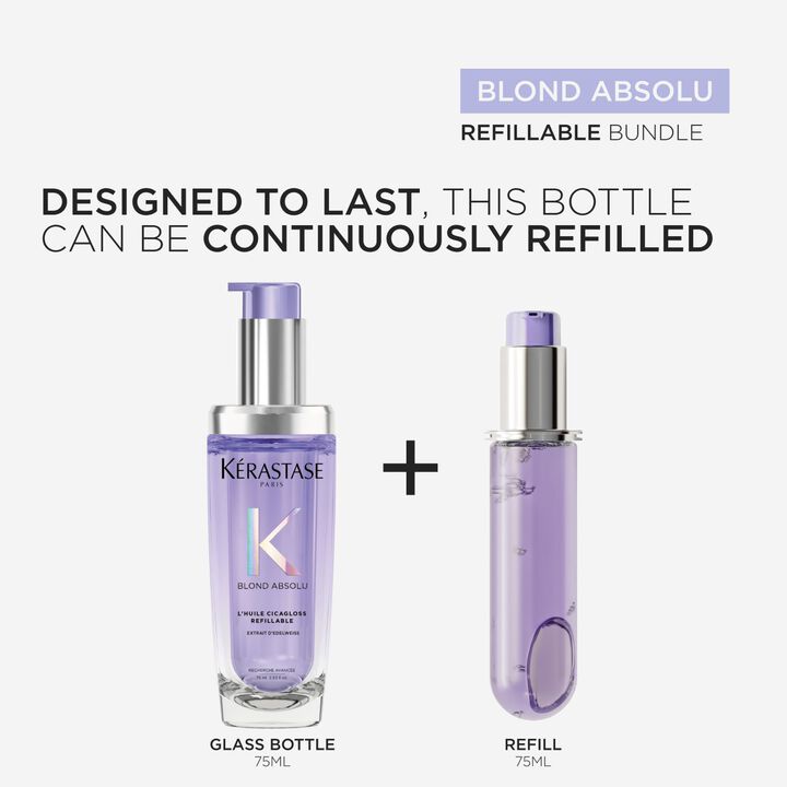 Kérastase, Blond Absolu Hair Oil Huile Cicagloss, Refillable Hair Oil