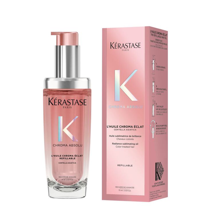 Kérastase, Kérastase Chroma Absolu Hair Oil Huile Chroma Éclat Refillable Bottle, Hair Oil For Coloured Hair