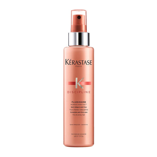 Kérastase Discipline Fluidissime Complete Anti-Frizz Care | perfect for unruly hair | offers up to 72 hours of manageability and anti-frizz protection | speeds up blow-dry for instant softness and shine | leaves hair fluid, supple, and stylish.