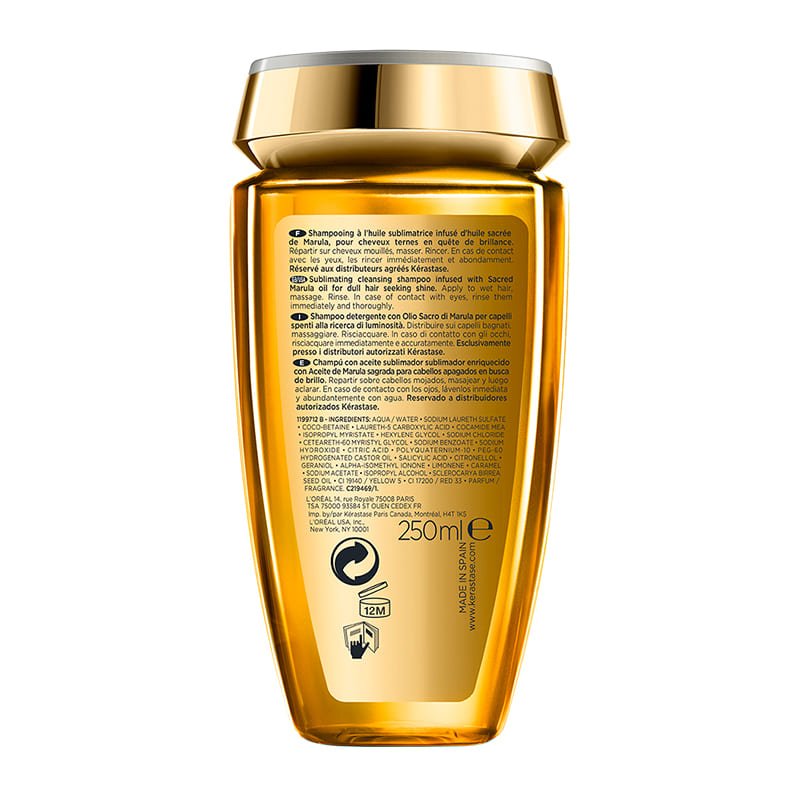 Kérastase Elixir Oil Infused Shampoo, purifying shampoo, dull hair, visibly shinier, nourish hair