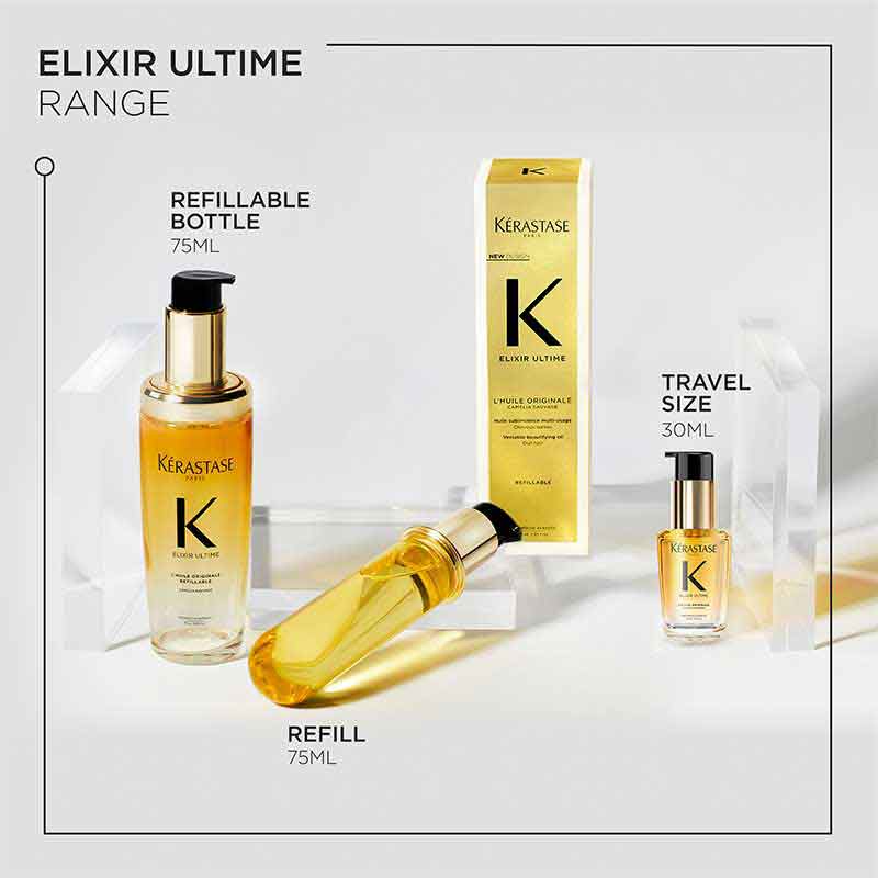 Kerastase, Elixir Ultime Range, Hair Treatment For Frizzy Hair, Hair Oil