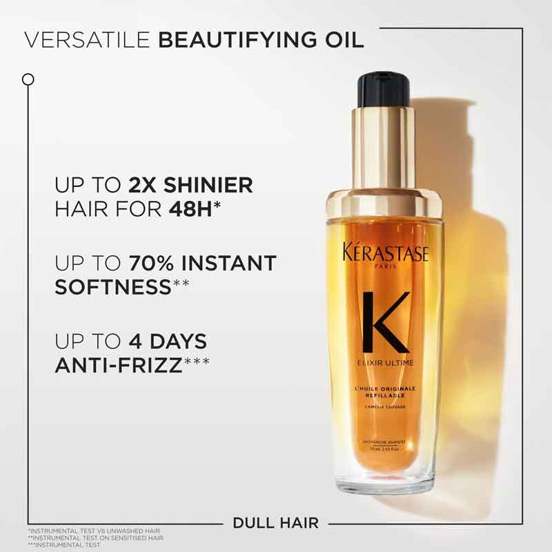 Kérastase Elixir Hair Oil with 75ml Refill, Hair Oil hair oil for dry, frizzy, dull hair