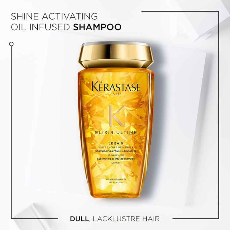 Kérastase Elixir Oil Infused Shampoo, Shampoo, dull hair, visibly shinier, nourish hair