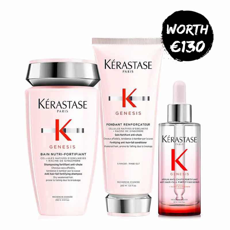 Kérastase Genesis Shampoo, Conditioner and Serum Trio, Anti hair fall haircare, haircare for weak hair