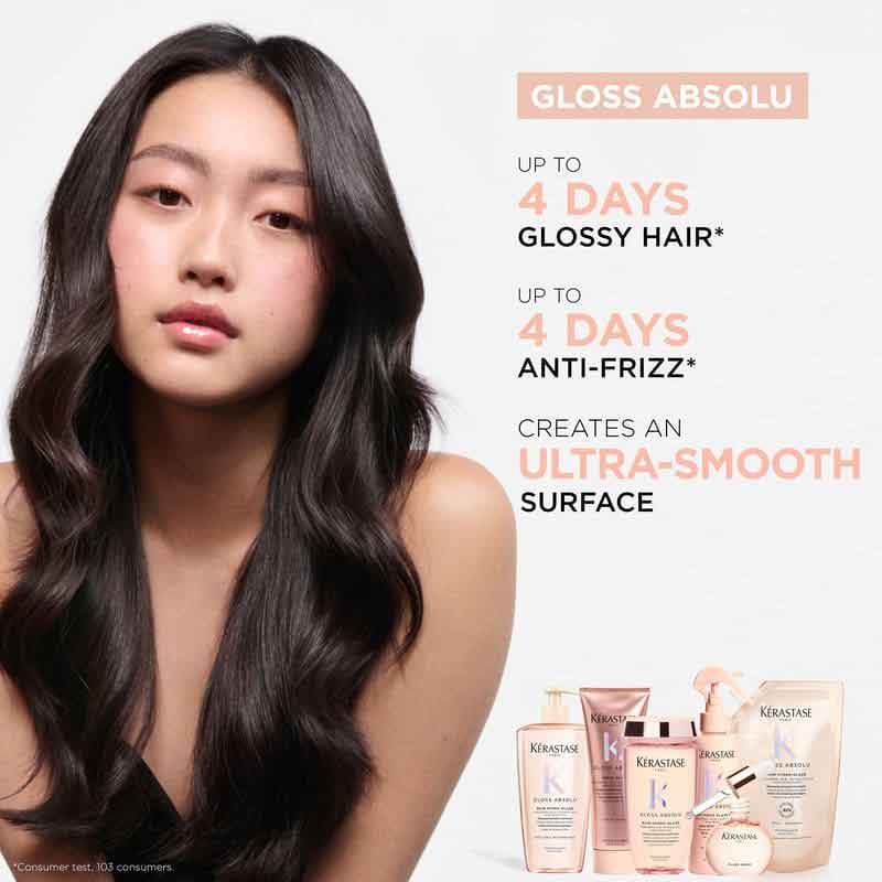 Kérastase Gloss Absolu Hydra-Glaze Hydrating Shampoo For Long Frizzy Hair, professional Kérastase shampoo, kerastase shampoo for shiny hair