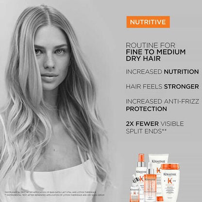 Kérastase, Nutritive, Hydrating Shampoo, shampoo for dry hair, free from parabens, for sensitive scalp, anti-frizz protection, for split ends