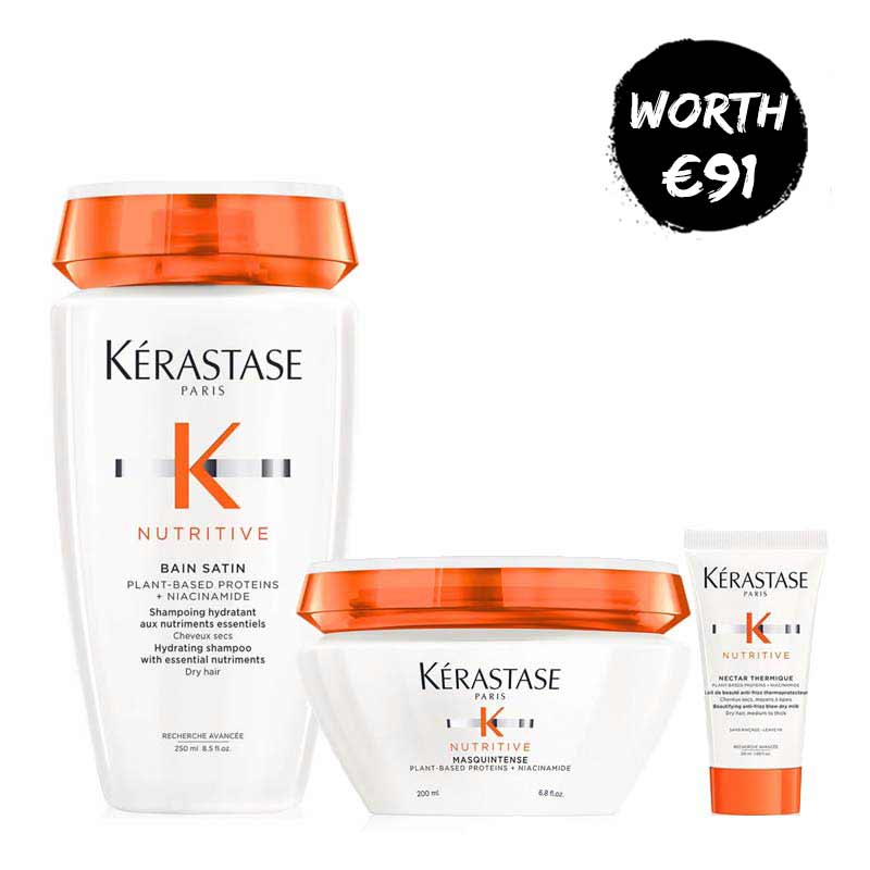 Kérastase, Nutritive, Hydrating Shampoo, shampoo for dry hair, free from parabens, for sensitive scalp, anti-frizz protection, for split ends, Deep Nutrition Masque