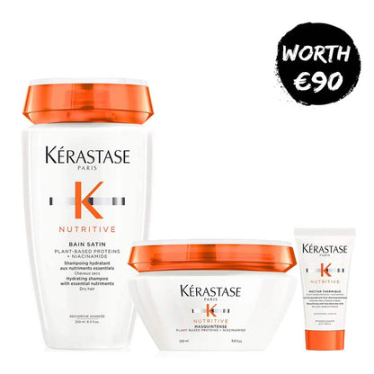 Kérastase, Nutritive, Hydrating Shampoo, shampoo for dry hair, free from parabens, for sensitive scalp, anti-frizz protection, for split ends, Deep Nutrition Masque