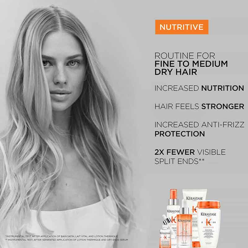 Kérastase, Nutritive, Hydrating Shampoo, shampoo for dry hair, free from parabens, for sensitive scalp, anti-frizz protection, for split ends