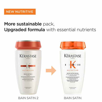 Kérastase, Nutritive, Hydrating Shampoo, shampoo for dry hair, bain satin, bain riche, gentle formula