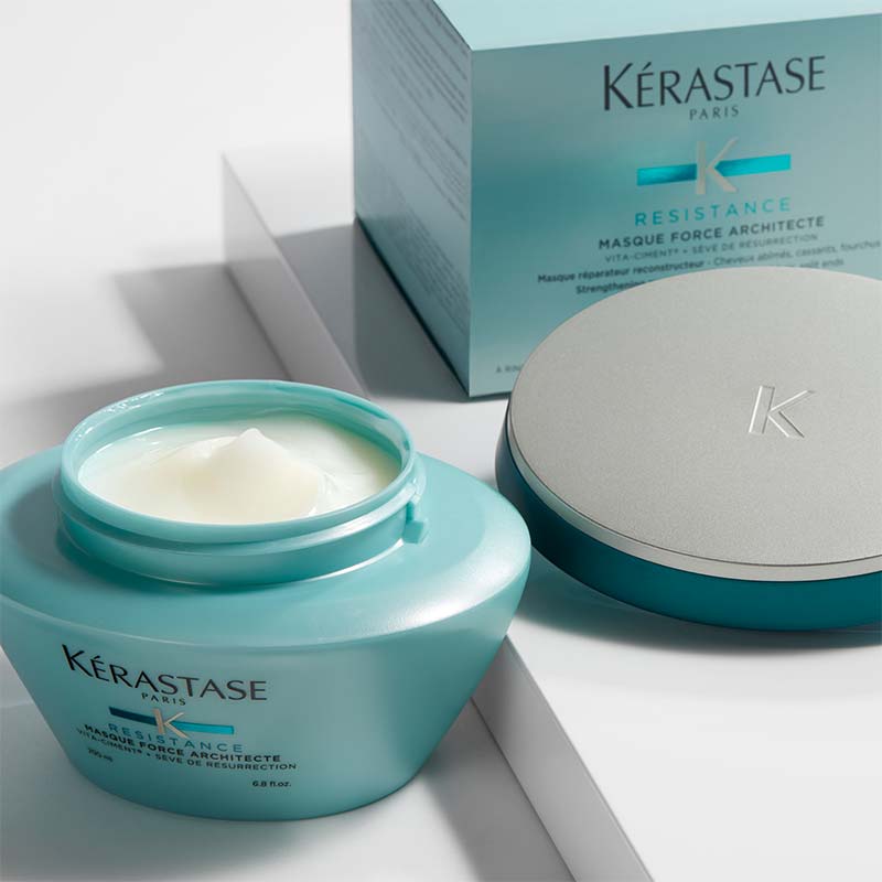 Kérastase Resistance Masque Force Architecte Strengthening Mask | dry and brittle locks | smooth and soft tresses | extra care | extreme dryness | damage | renewed hair.