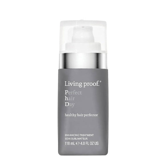 Living Proof Perfect Hair Day Healthy Hair Perfector | transformative hair treatment | driest strands | restoring outermost layer | softer | smoother | radiant shine | one application.